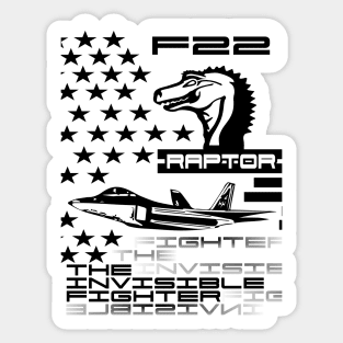 F22 Raptor WHITE Sticker